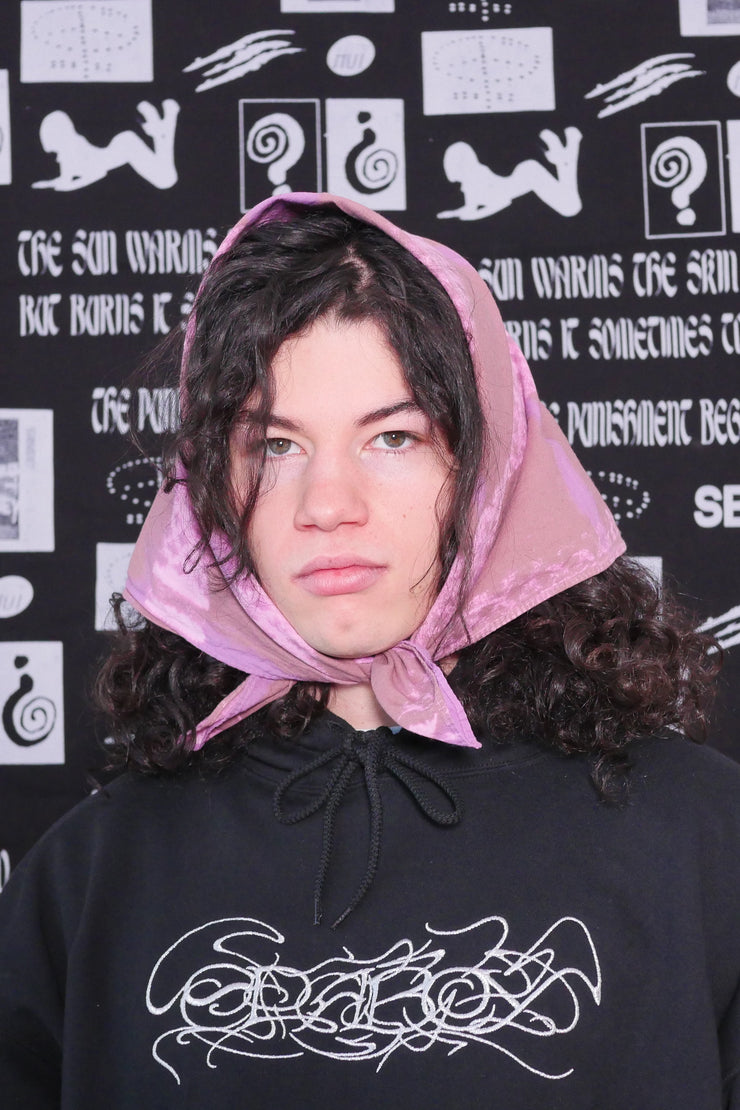PINK CLOUDS - PLAID BANDANA