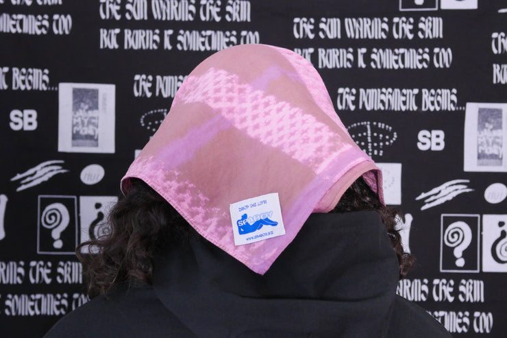 PINK CLOUDS - PLAID BANDANA
